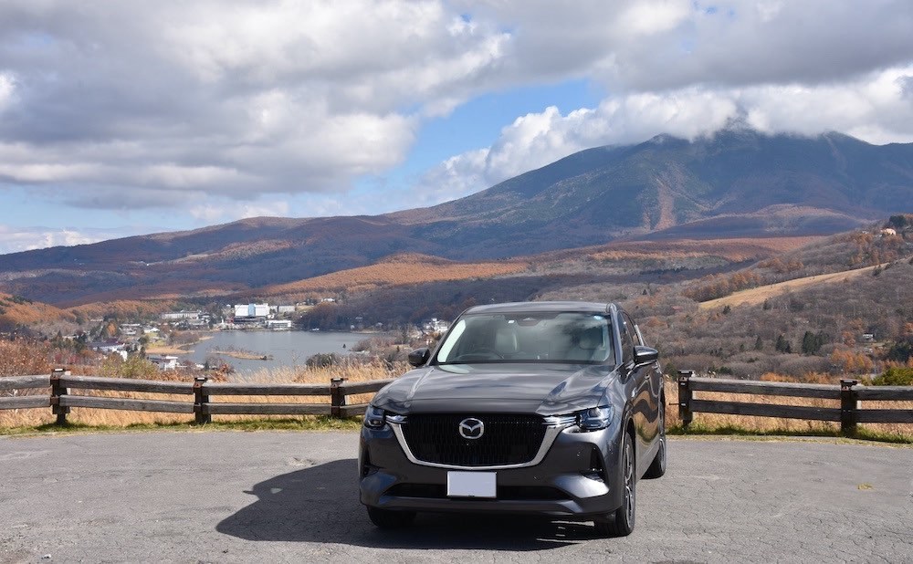 車の写真撮影スポット：白樺湖展望台駐車場（長野県茅野市）
