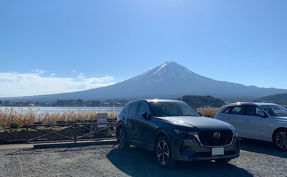 車の写真撮影スポット：河口湖（山梨県南都留郡富士河口湖町）