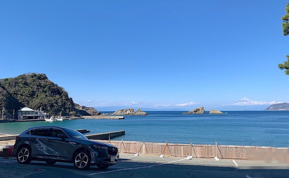車の写真撮影スポット：雲見海岸（静岡県賀茂郡松崎町）
