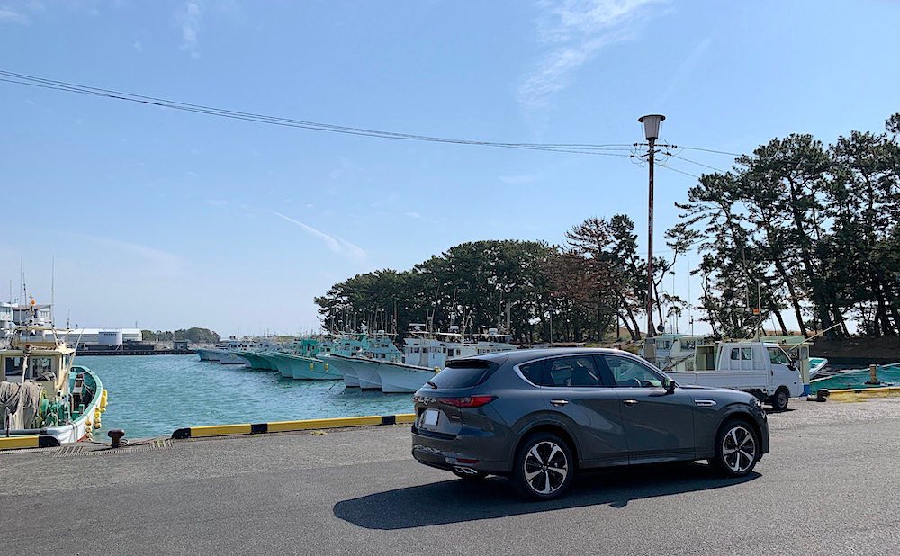 車の写真撮影スポット：吉田漁港（静岡県榛原郡吉田町）