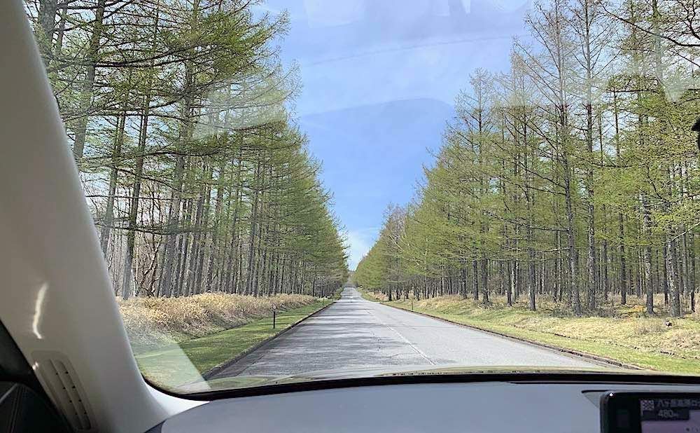 車の写真撮影スポット：八ヶ岳高原海ノ口自然郷（長野県南佐久郡南牧村）