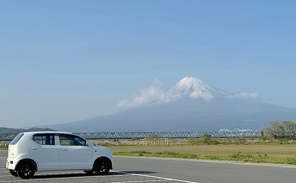 車の写真撮影スポット：富士川（静岡県静岡市）